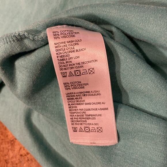 Tommy Bahama sea green crew neck super soft short sleeve t shirt top - Picture 4 of 6